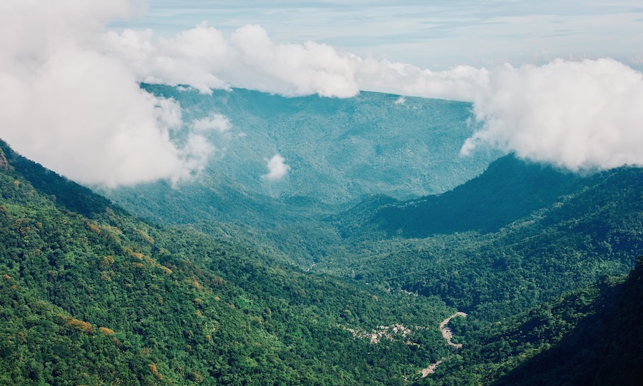 nature, mountains, forest, sky, clouds / India, Meghalaya