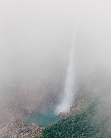 water, waterfall, nature, fog / India, Meghalaya
